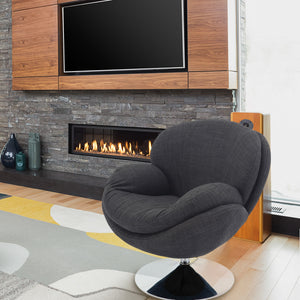 Ultimate Cocoon Graphite Swivel Arm Chair