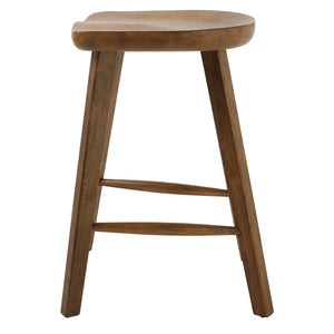 Counter Height Tractor Style Honeysuckle Wood base Counter Stool