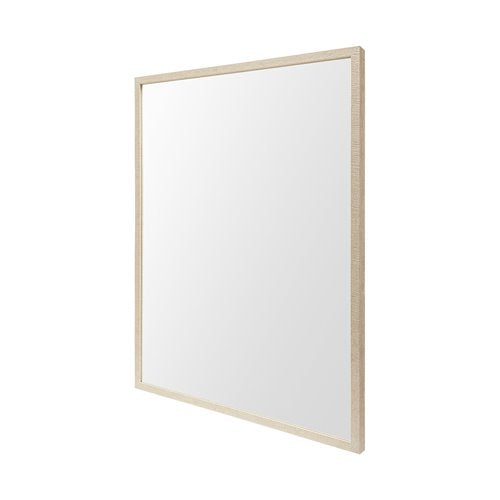 Rectangle Natural Accent Mirror with Matte Finish Frame
