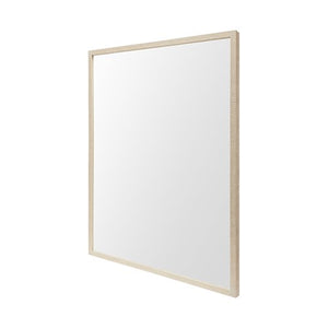 Rectangle Natural Accent Mirror with Matte Finish Frame