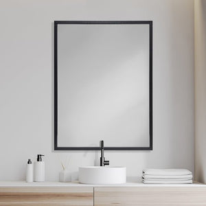 Rectangle Espresso Accent Mirror with Lakeside Design