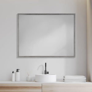 Rectangle Grey Accent Mirror with Driftwood Quality Frame