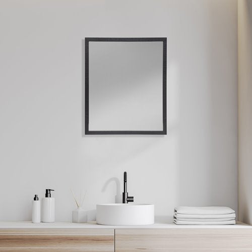 Rectangle Espresso Accent Mirror with Lakeside Design
