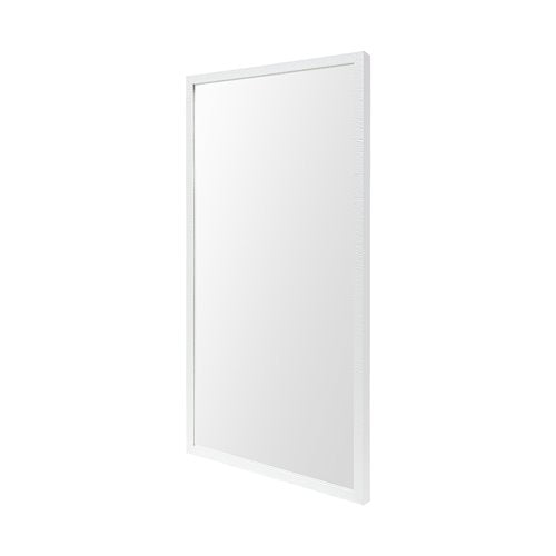 Rectangle White Accent Mirror with Crisp White Finish Frame