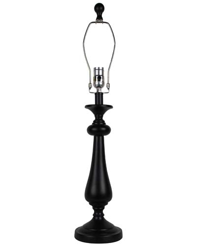 Black Table Lamp with Quills and Arrow Printed Shade