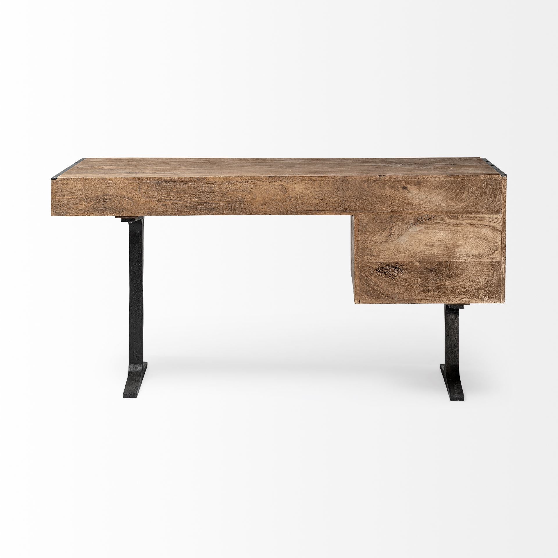 Medium Brown Walnut Finish TV Stand Media Console With 4 Drawers