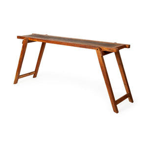 Rectangular Reclaimed Mango Wood Finish Console Table