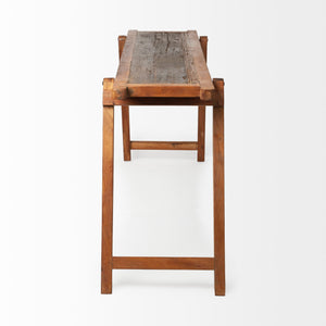 Rectangular Reclaimed Mango Wood Finish Console Table