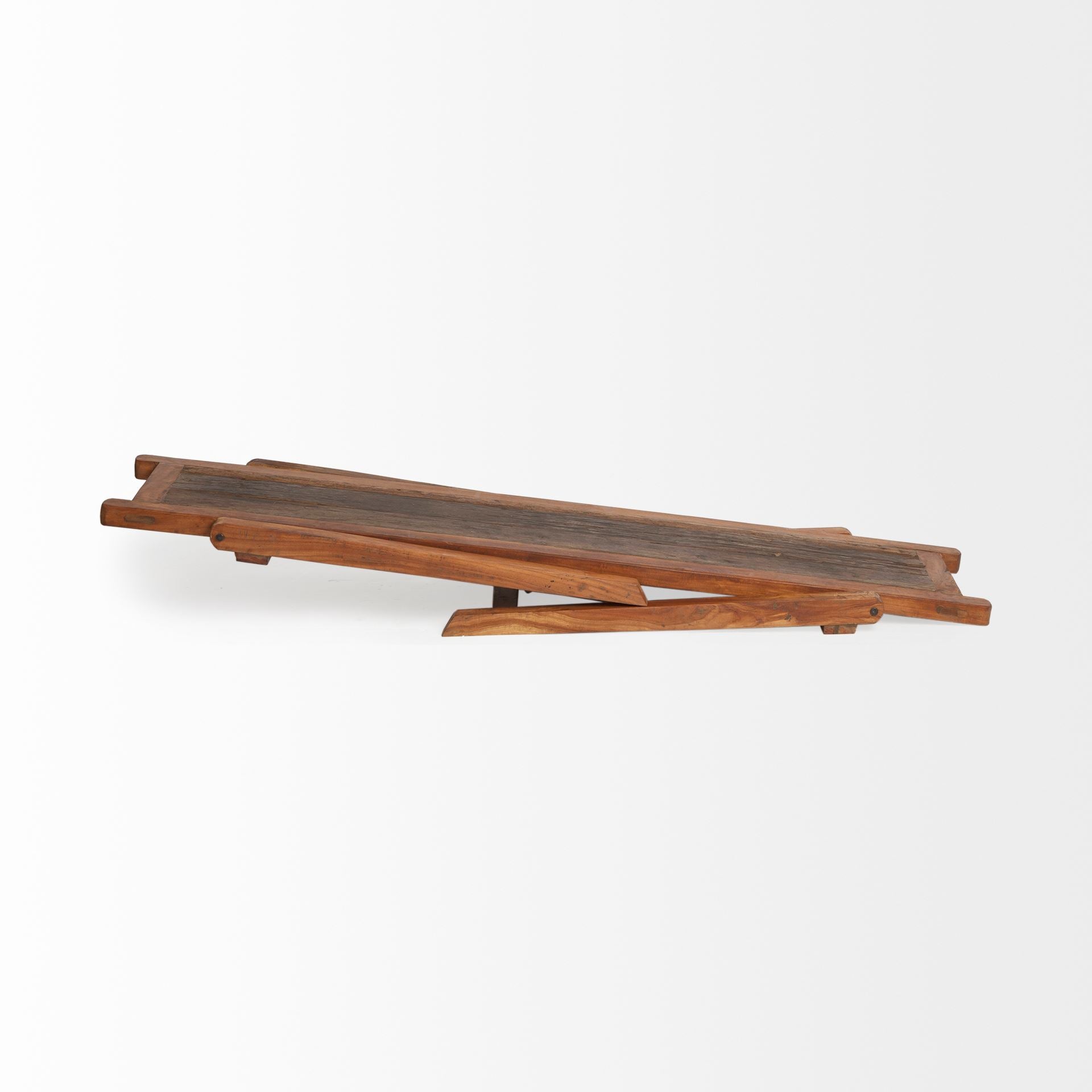 Rectangular Reclaimed Mango Wood Finish Console Table