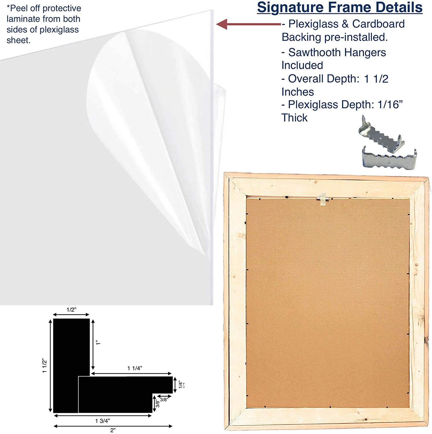 27"x34" Natural Weathered Grey Picture Frame with Plexiglass Holder