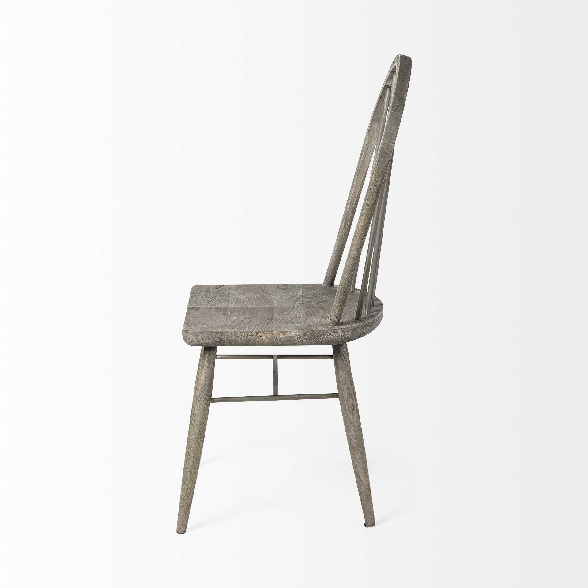 Solid Wood Grey Dining Chair