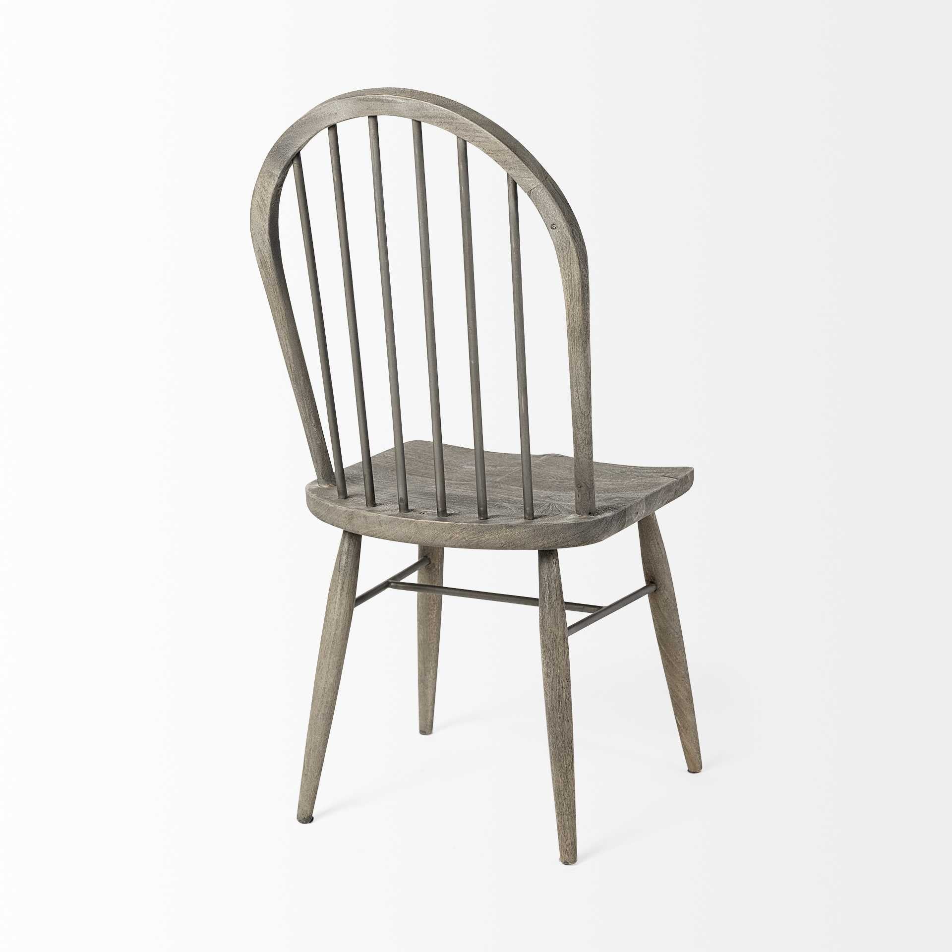 Solid Wood Grey Dining Chair