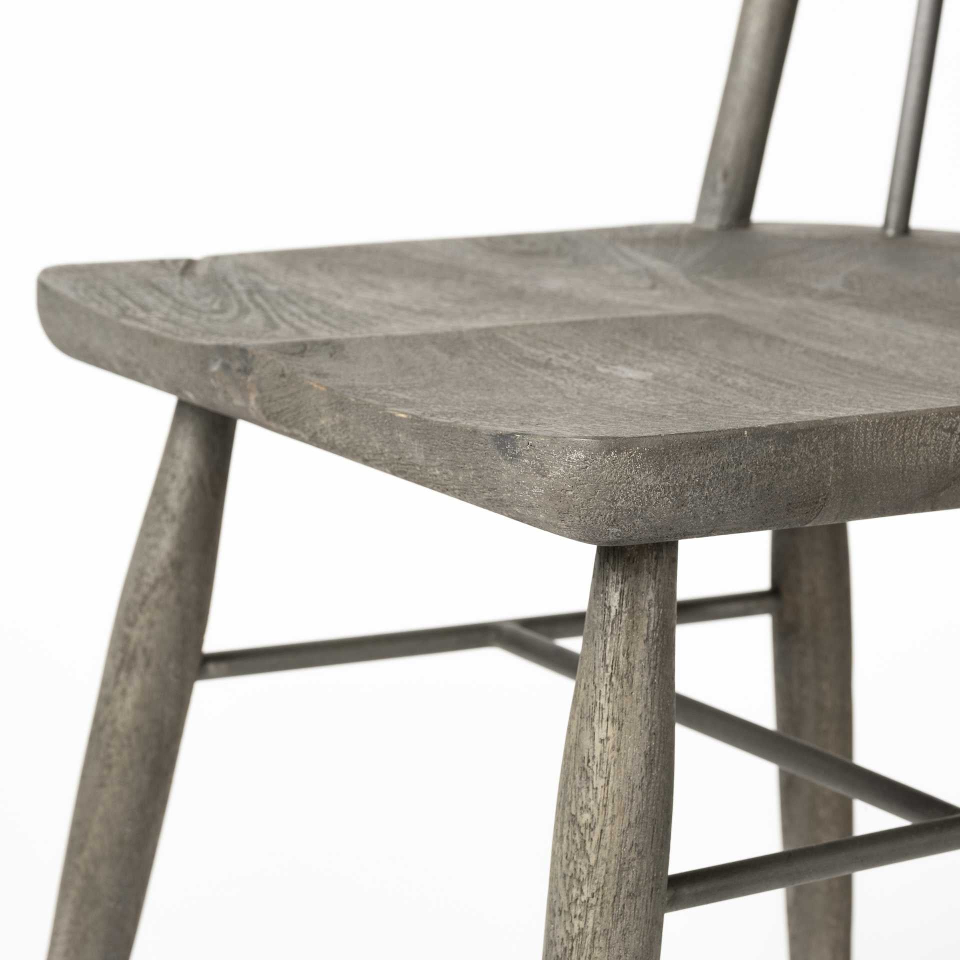 Solid Wood Grey Dining Chair