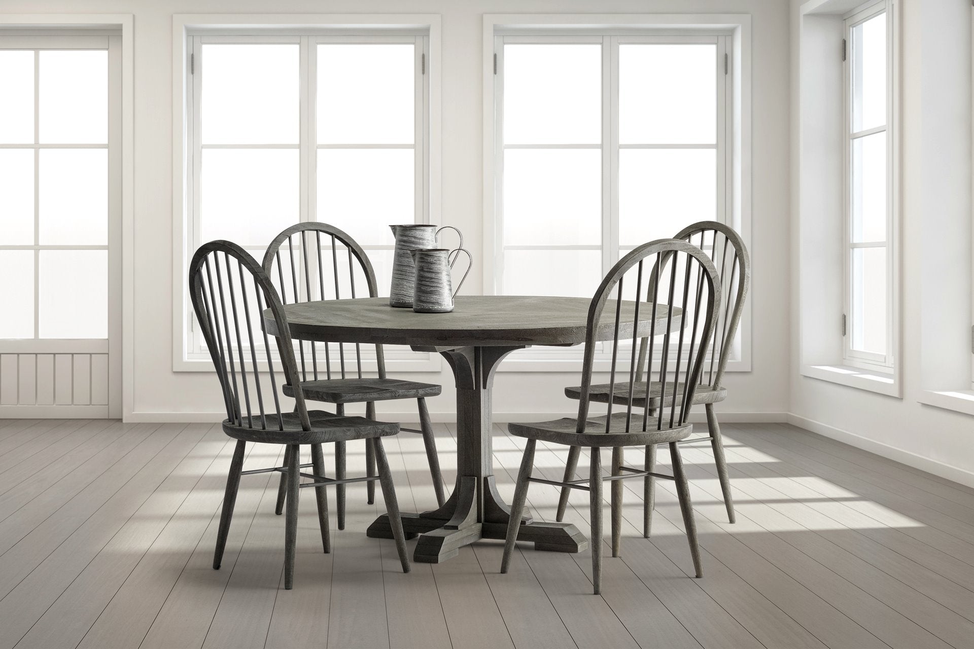 Solid Wood Grey Dining Chair