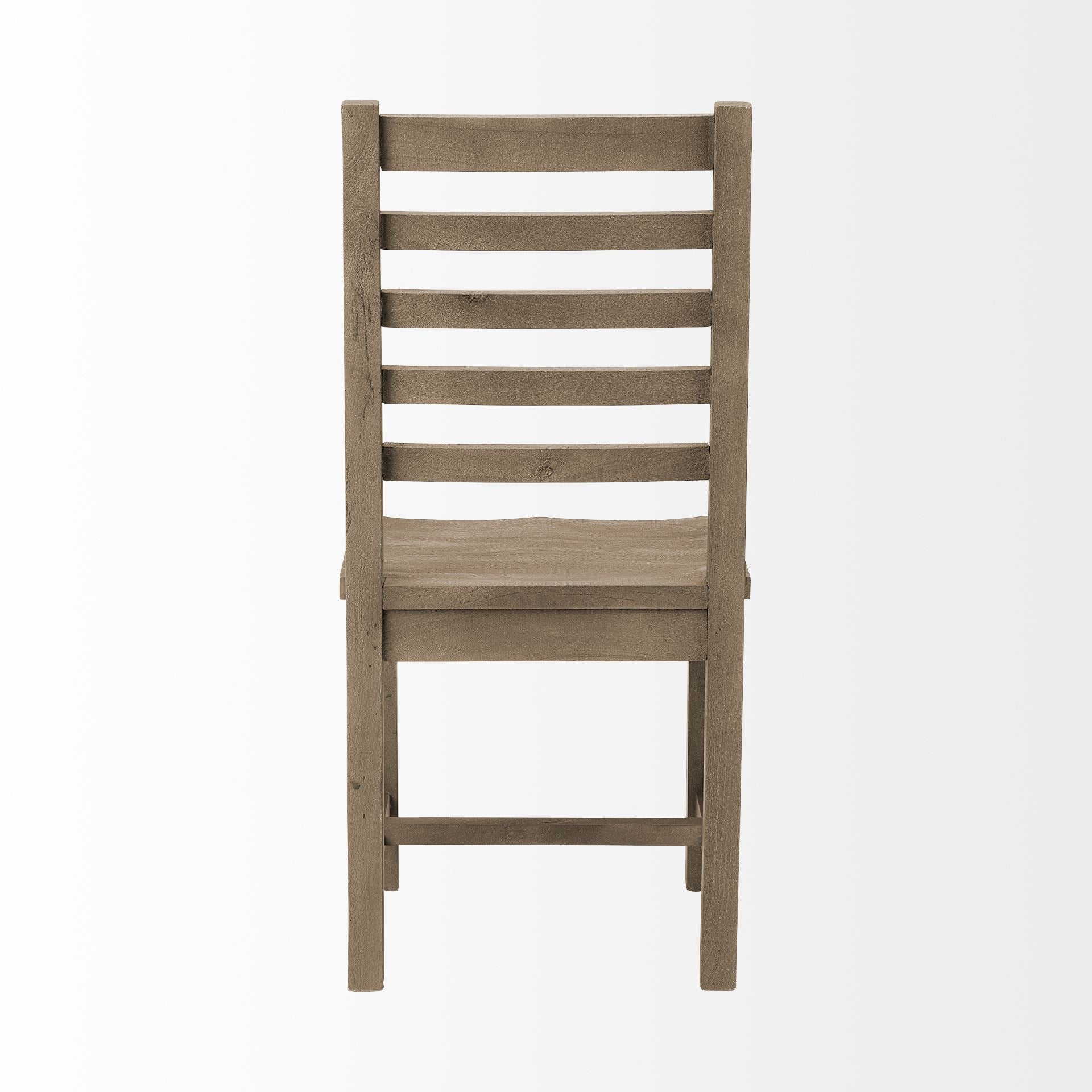 Brown Solid Wood Dining Chair