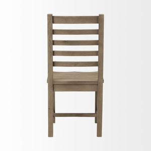 Brown Solid Wood Dining Chair