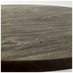30" Grey Solid Wood Top with Black Metal Base Bistro Dining Table