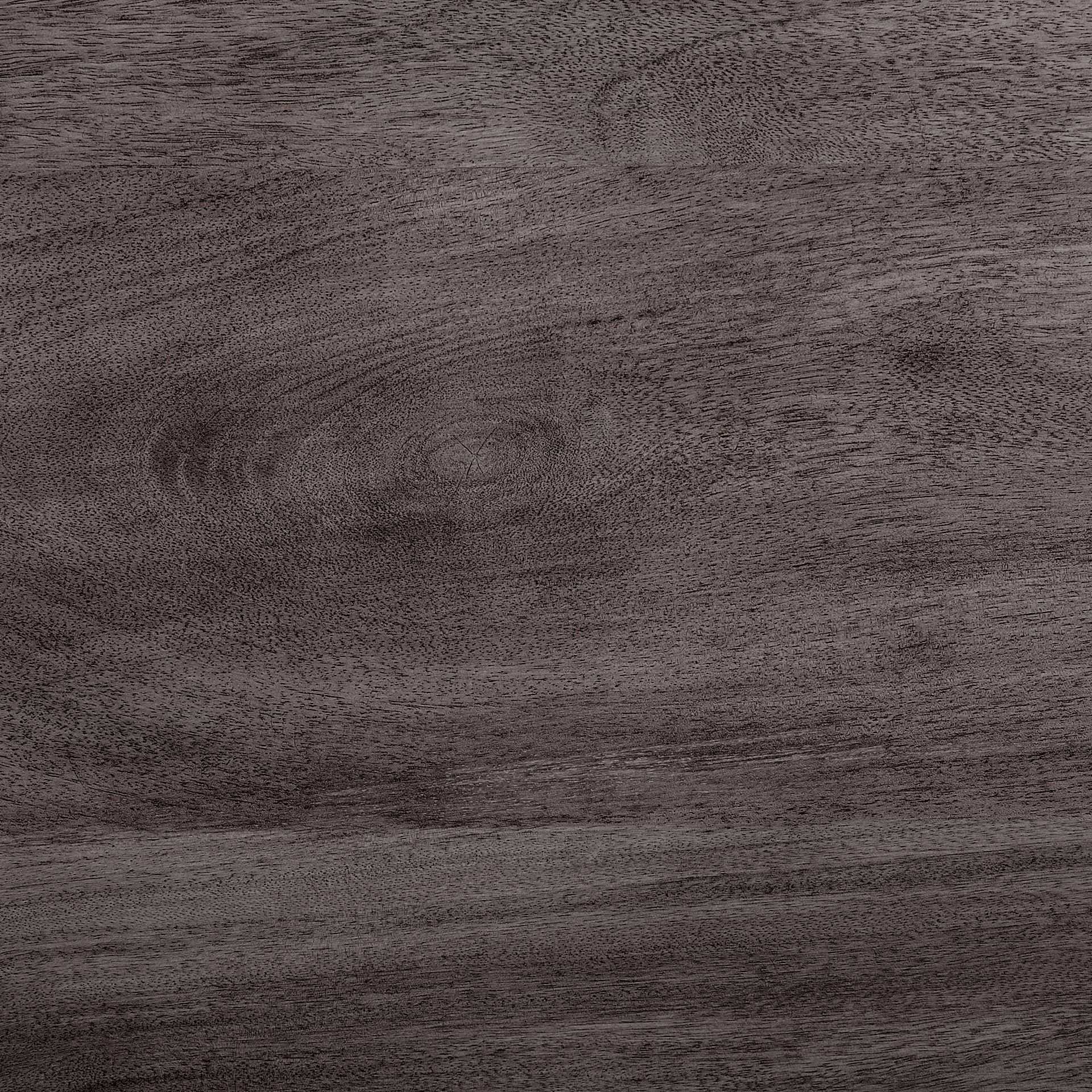 60" Round Charcoal Gray Solid Wood Table Top and Base Dining Table
