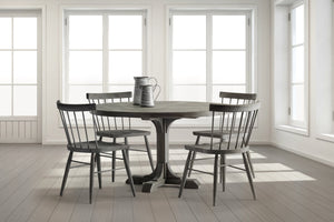 54" Circular Solid Wood Top with Pedestal Style Base Dining Table