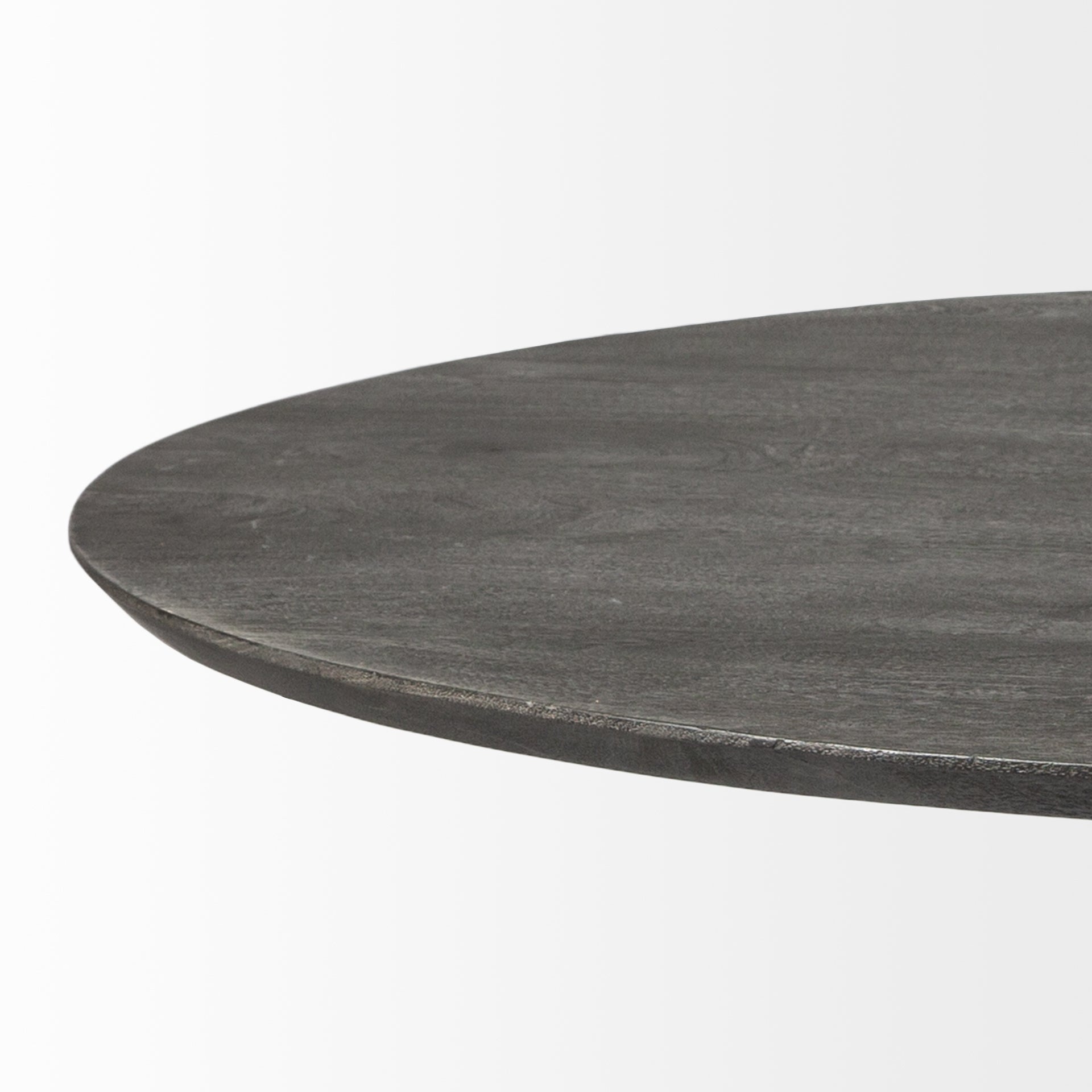 54" Brown Solid Wood Top with Brown Metal and Wood Base Dining Table
