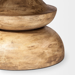 60" Round Blonde Solid Wood and Base Dining Table