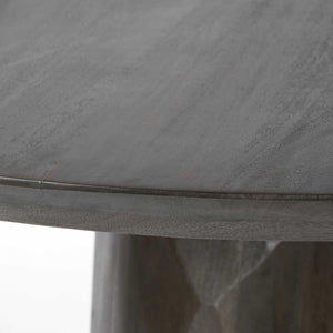60" Round Brown Solid Wood Top and Base Dining Table