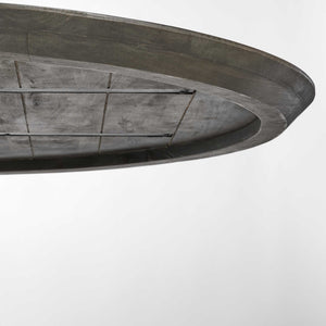 60" Round Brown Solid Wood Top and Base Dining Table