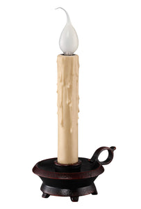 Distressed Mahogany Candlestick Accent Lamp