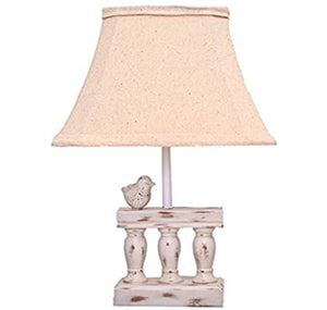 White Bird On Railing Accent Lamp
