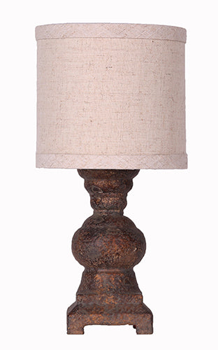 Textured Finish of Grey and Brown Urn Accent Lamp