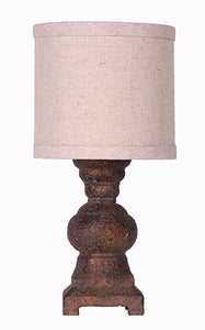 Textured Finish of Grey and Brown Urn Accent Lamp