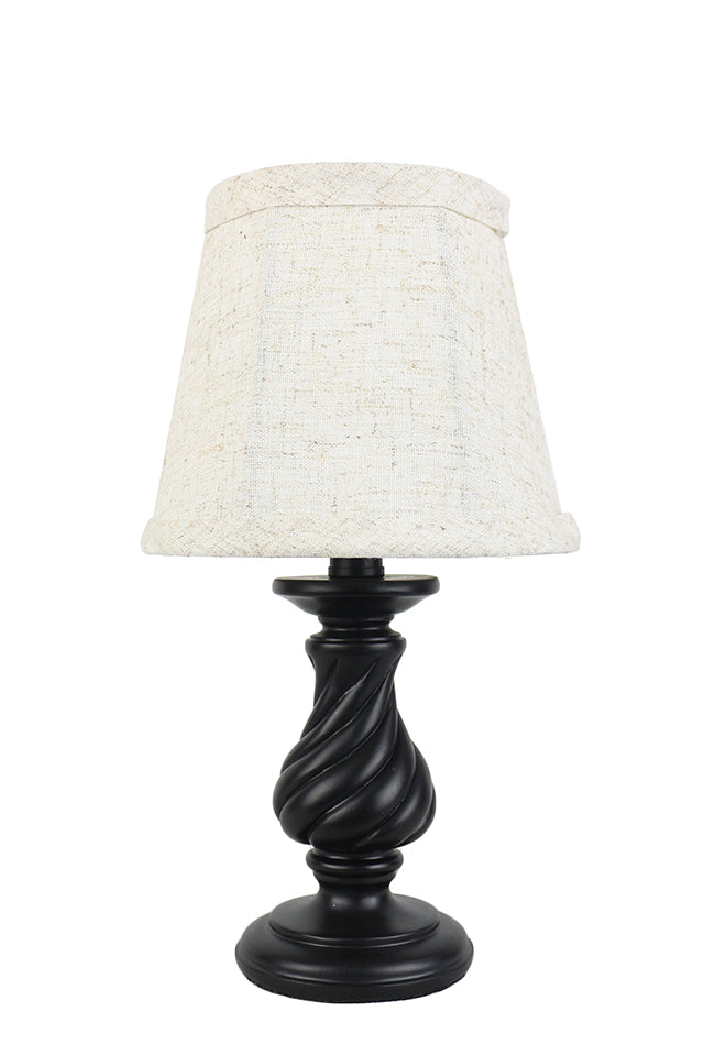 Twisted Black Candlestick Accent Lamp