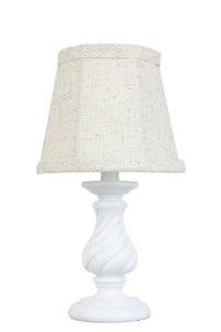 Twisted White Candlestick Accent Lamp