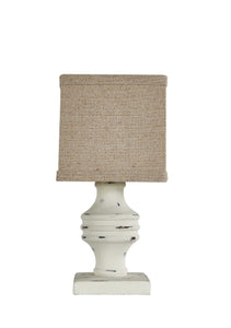 White Accent Lamp with Neutral Shade