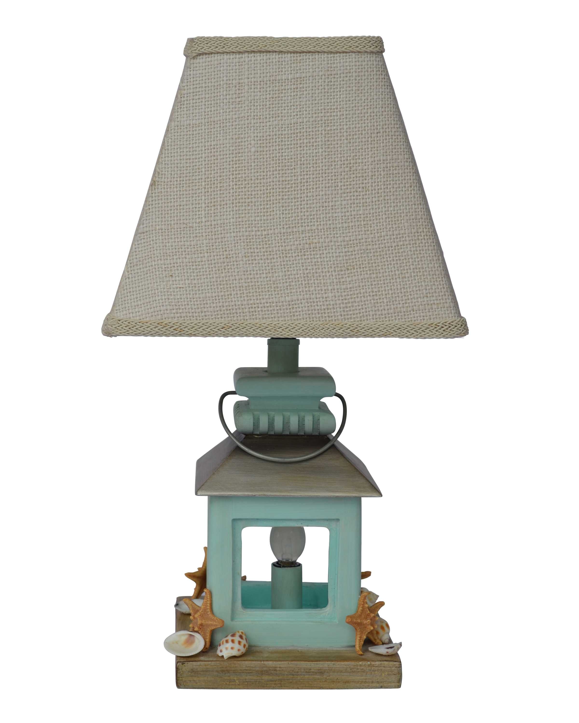 Coastal Accent Lamp with Shells Starfish and Night Light