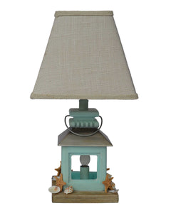 Coastal Accent Lamp with Shells Starfish and Night Light