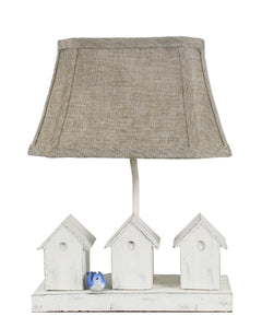Two birds Wait Patiently on the Bench Accent Lamp