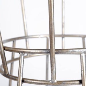 Round Glass Top Accent Table with Hour-Glass Metal Frame