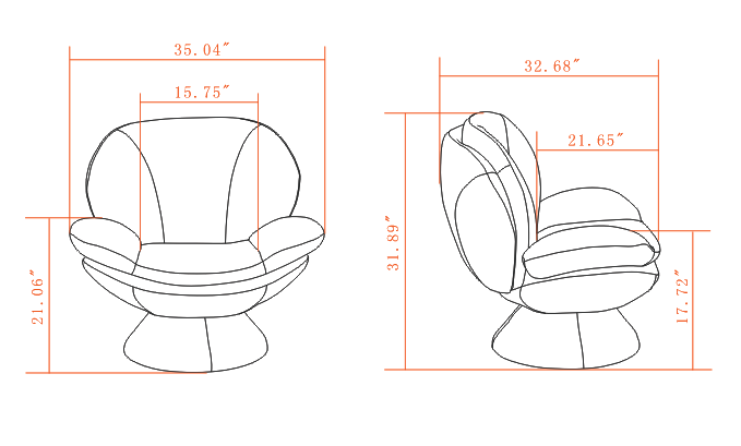 Comfy Straw Swivel Wing Arms Accent Chair