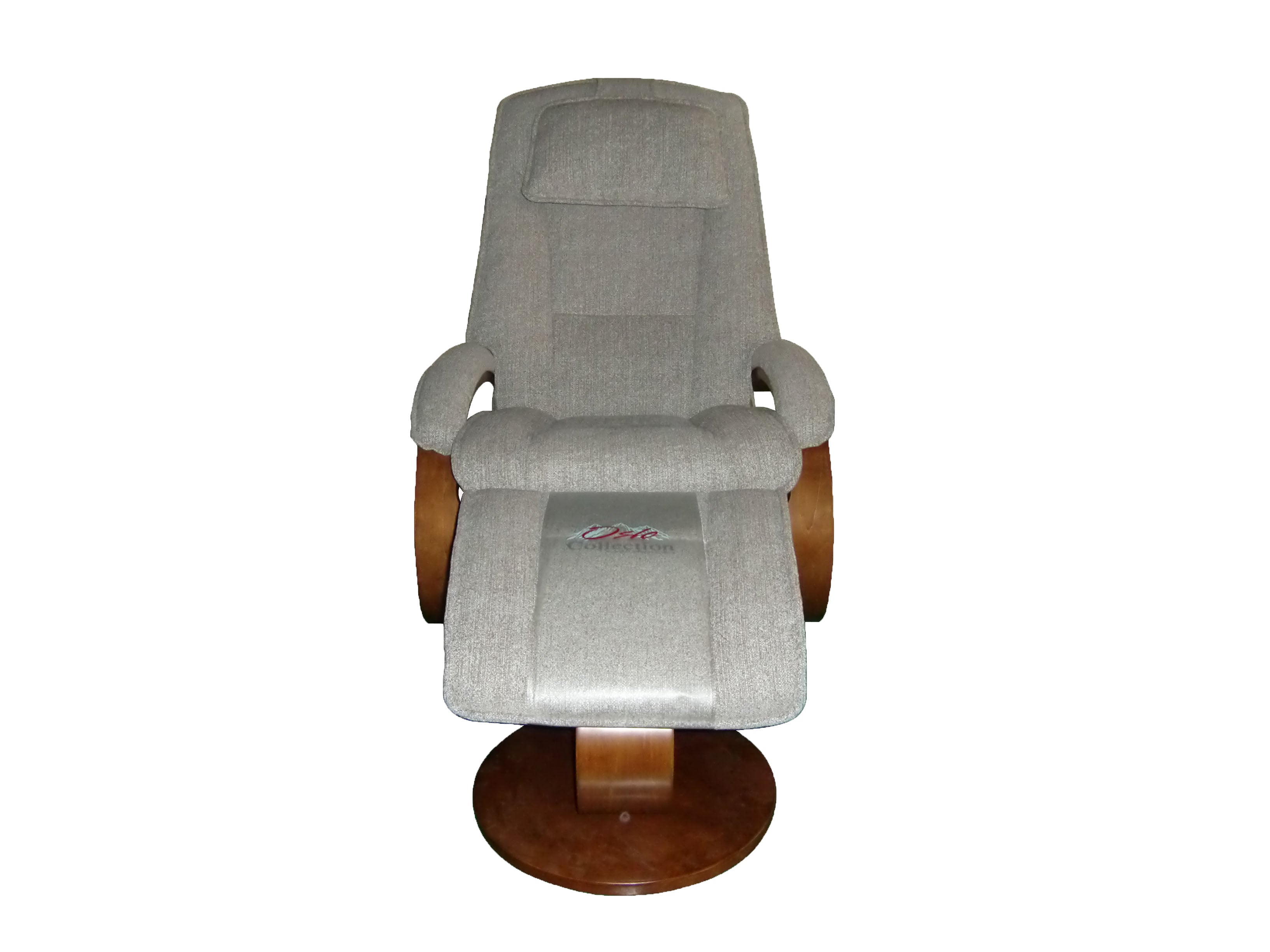 Teatro Upholstered Swivel Adjustable Recliner and Ottoman Set