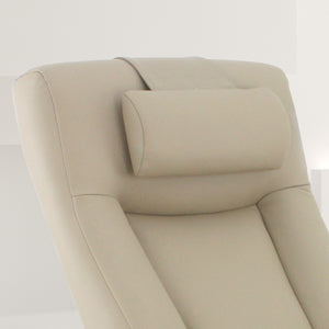 Cobblestone Faux Leather Swivel Adjustable Recliner and Ottoman Set with Pillow