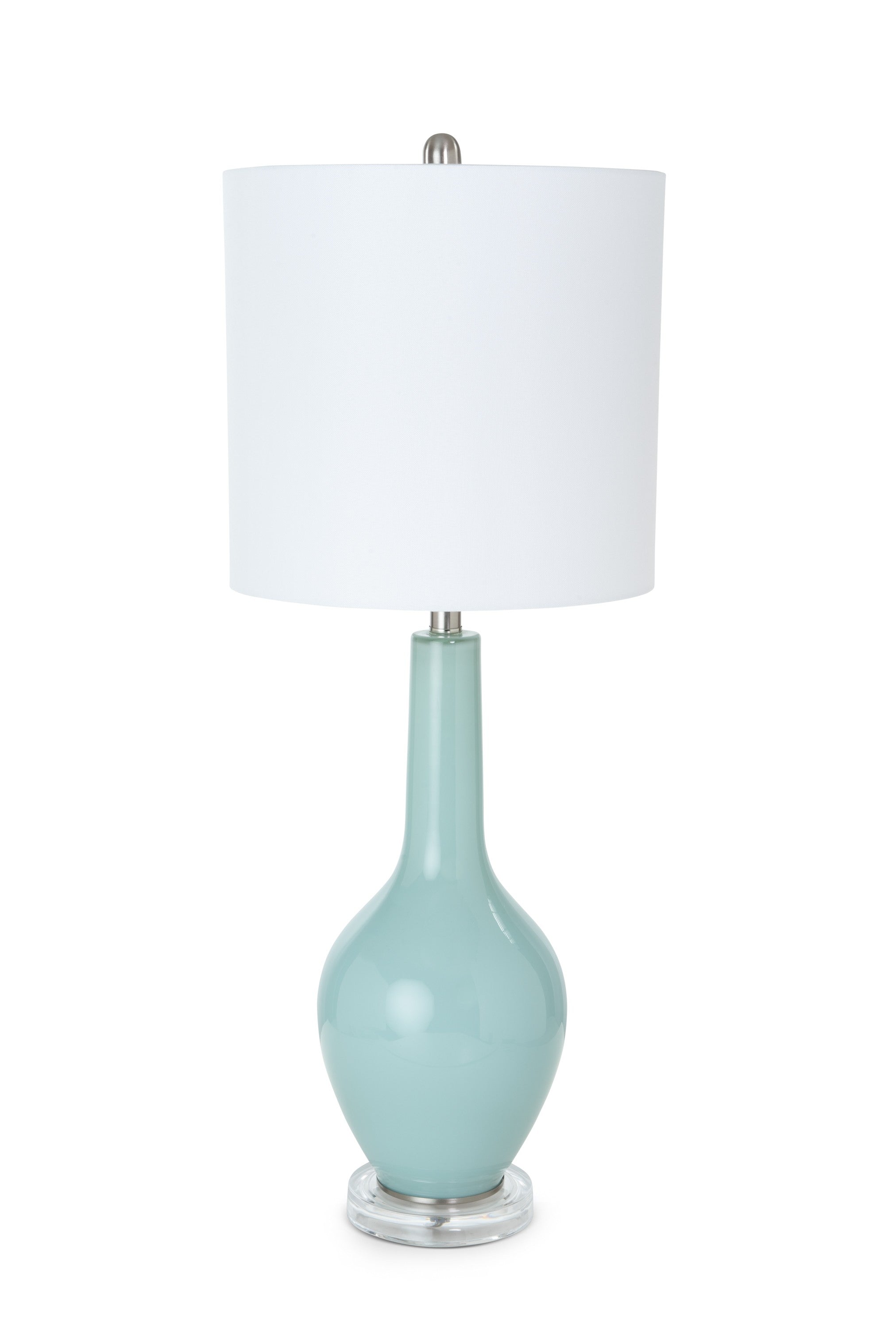Set of 2 Aqua Modern Acrylic Table Lamps