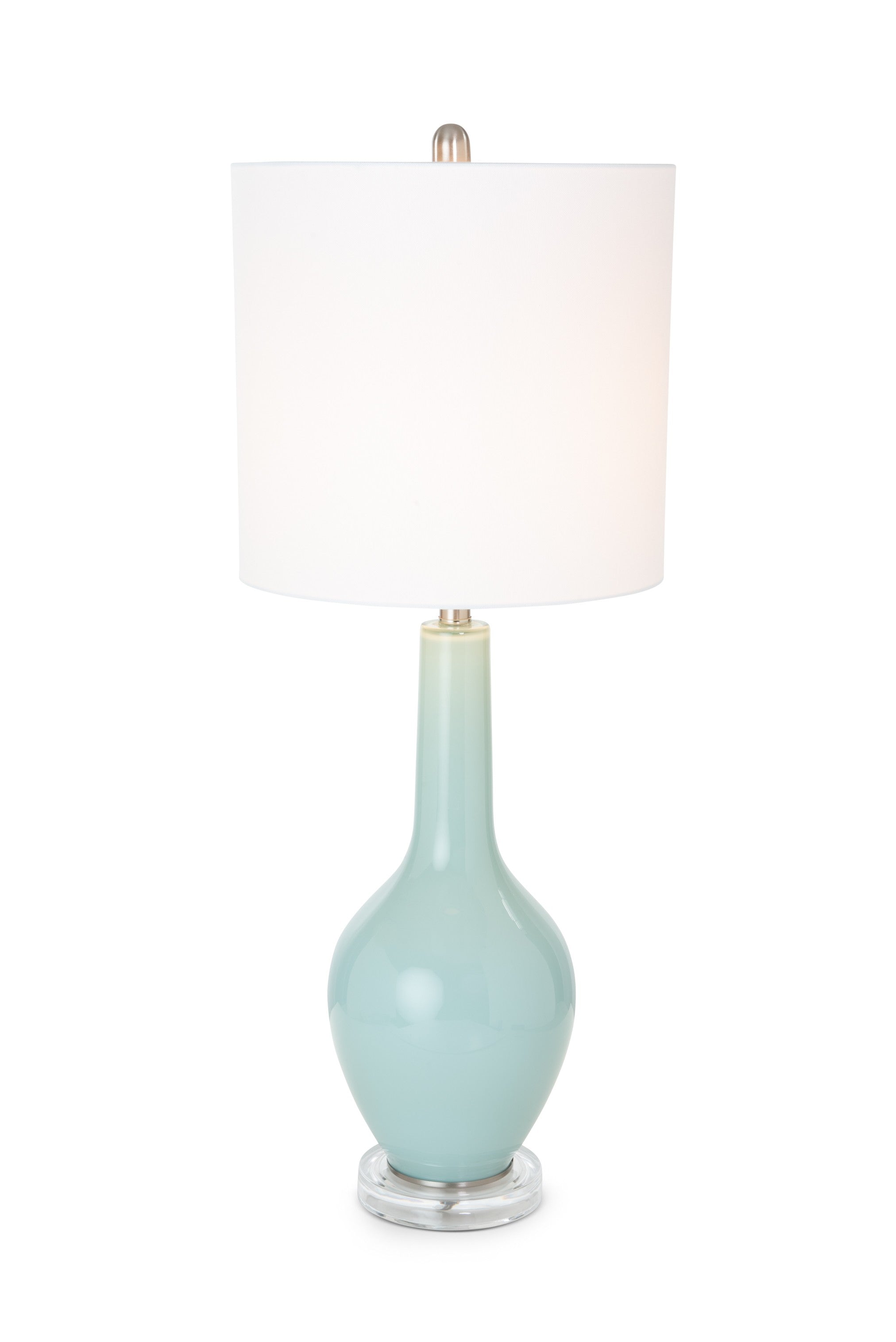 Set of 2 Aqua Modern Acrylic Table Lamps