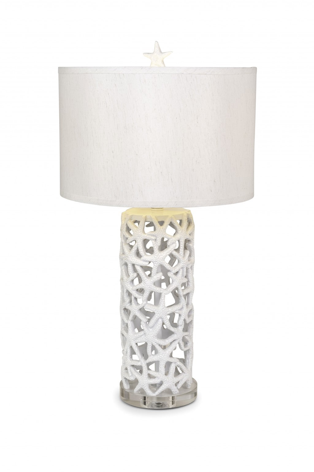 Set of 2 White Starfish Network Table Lamps