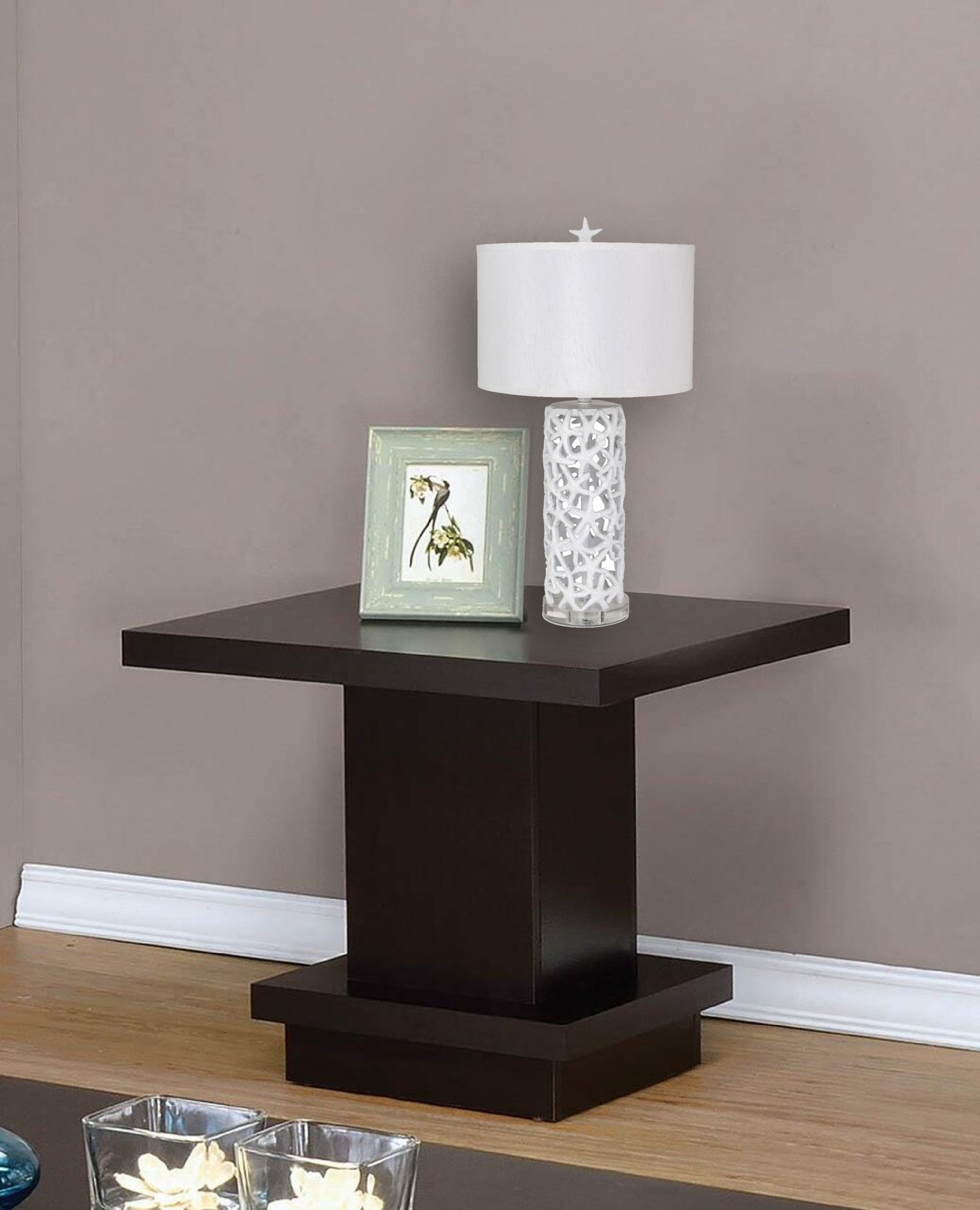 Set of 2 White Starfish Network Table Lamps