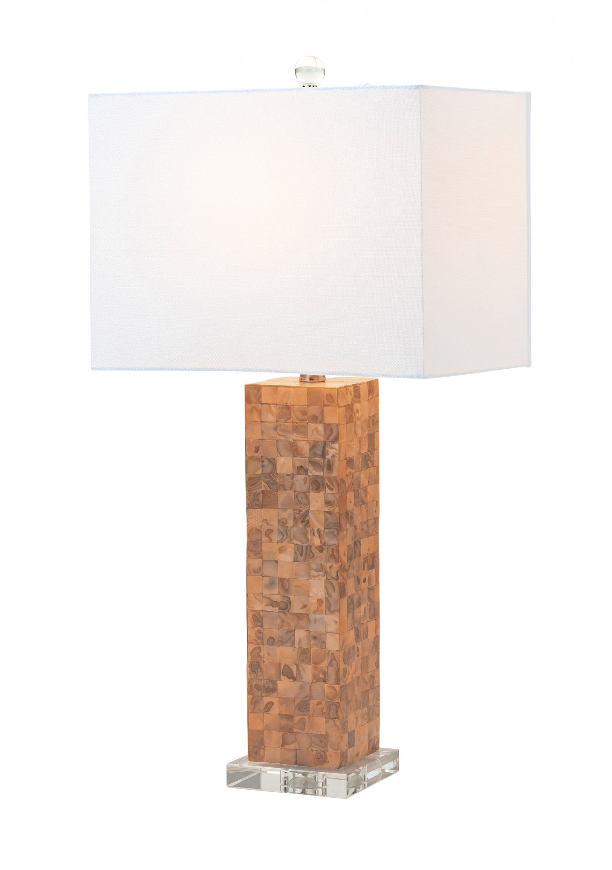 Set of 2 Coastal Sand Mother of Pearl Table Lamps