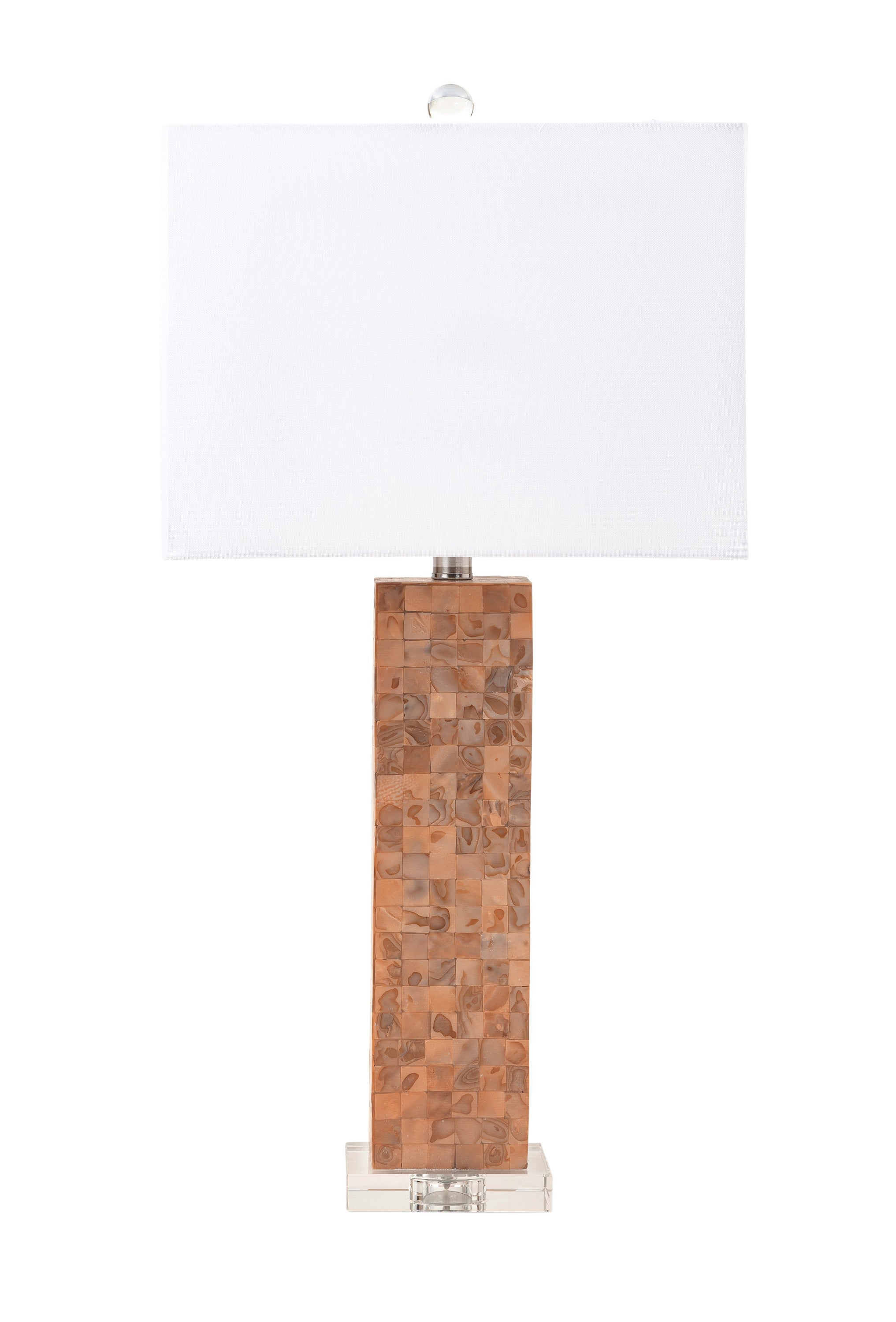 Set of 2 Coastal Sand Mother of Pearl Table Lamps
