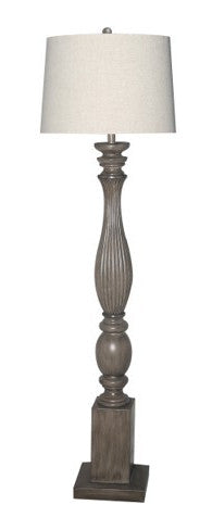 Gray Wash Plantation Floor Lamp