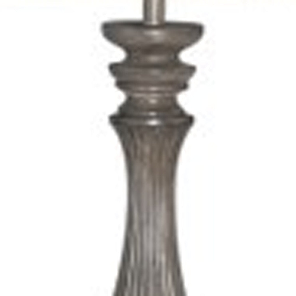Gray Wash Plantation Floor Lamp
