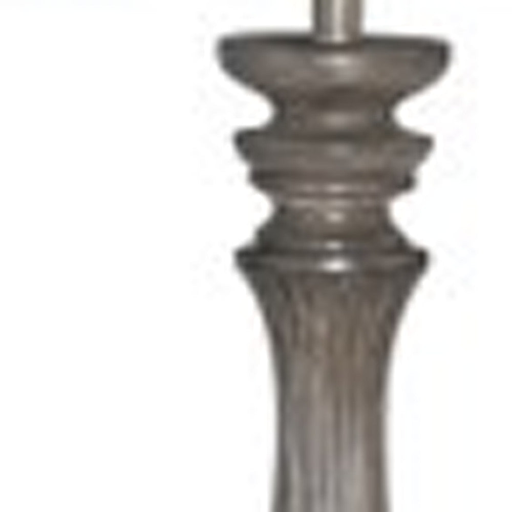 Gray Wash Plantation Floor Lamp